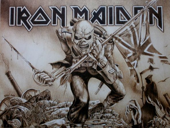 Iron Maiden pirográfia